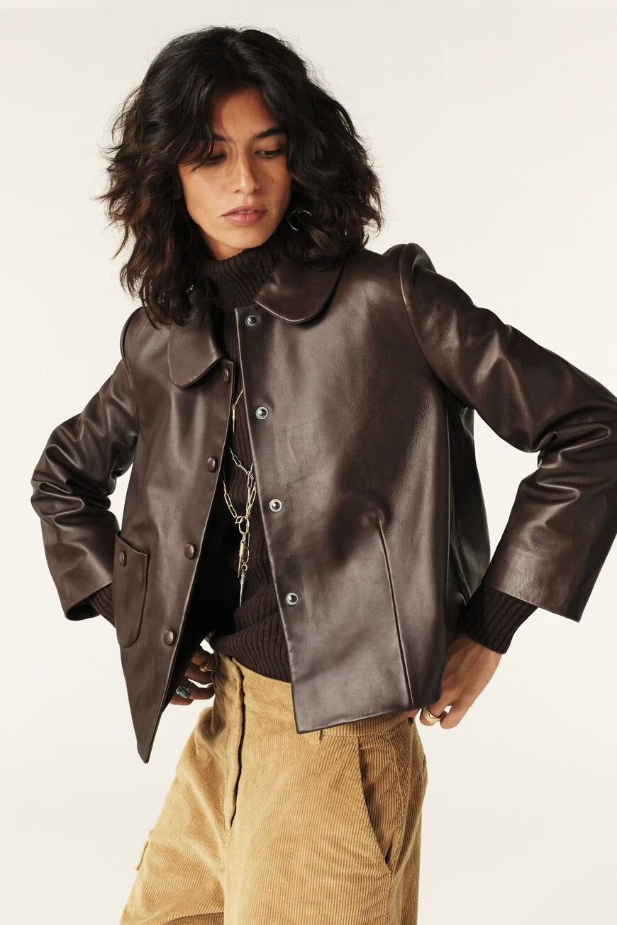 Milos Leather Blazer