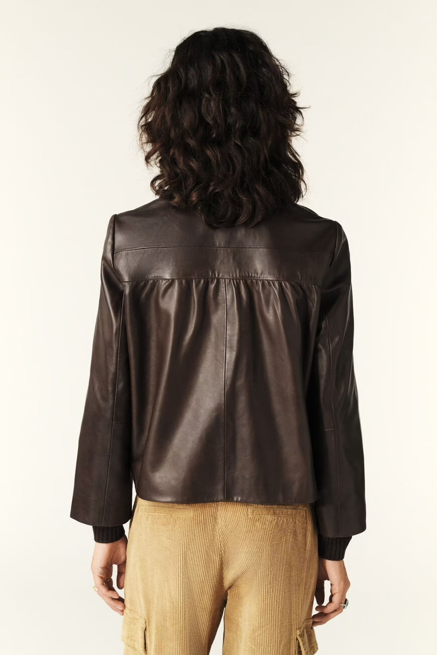 Milos Leather Blazer