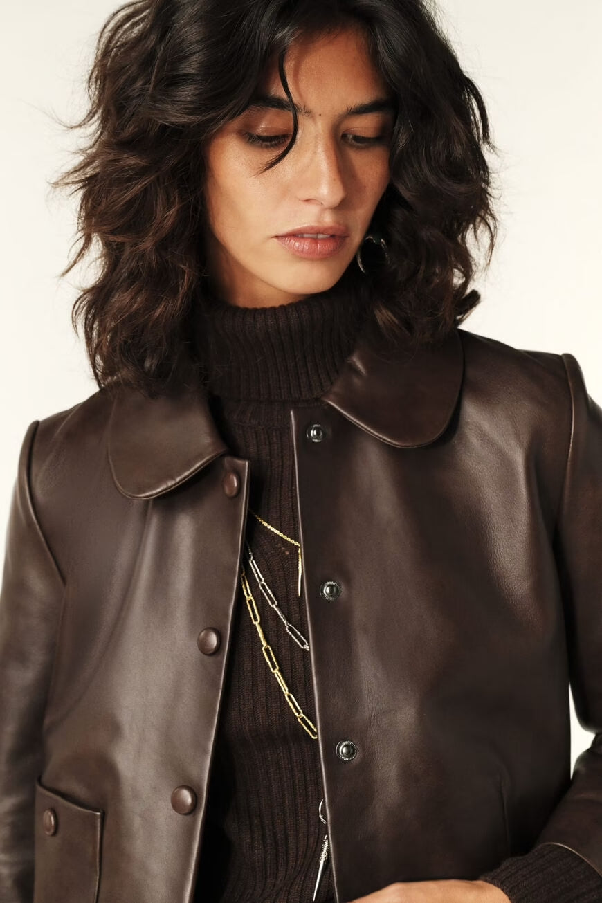 Milos Leather Blazer