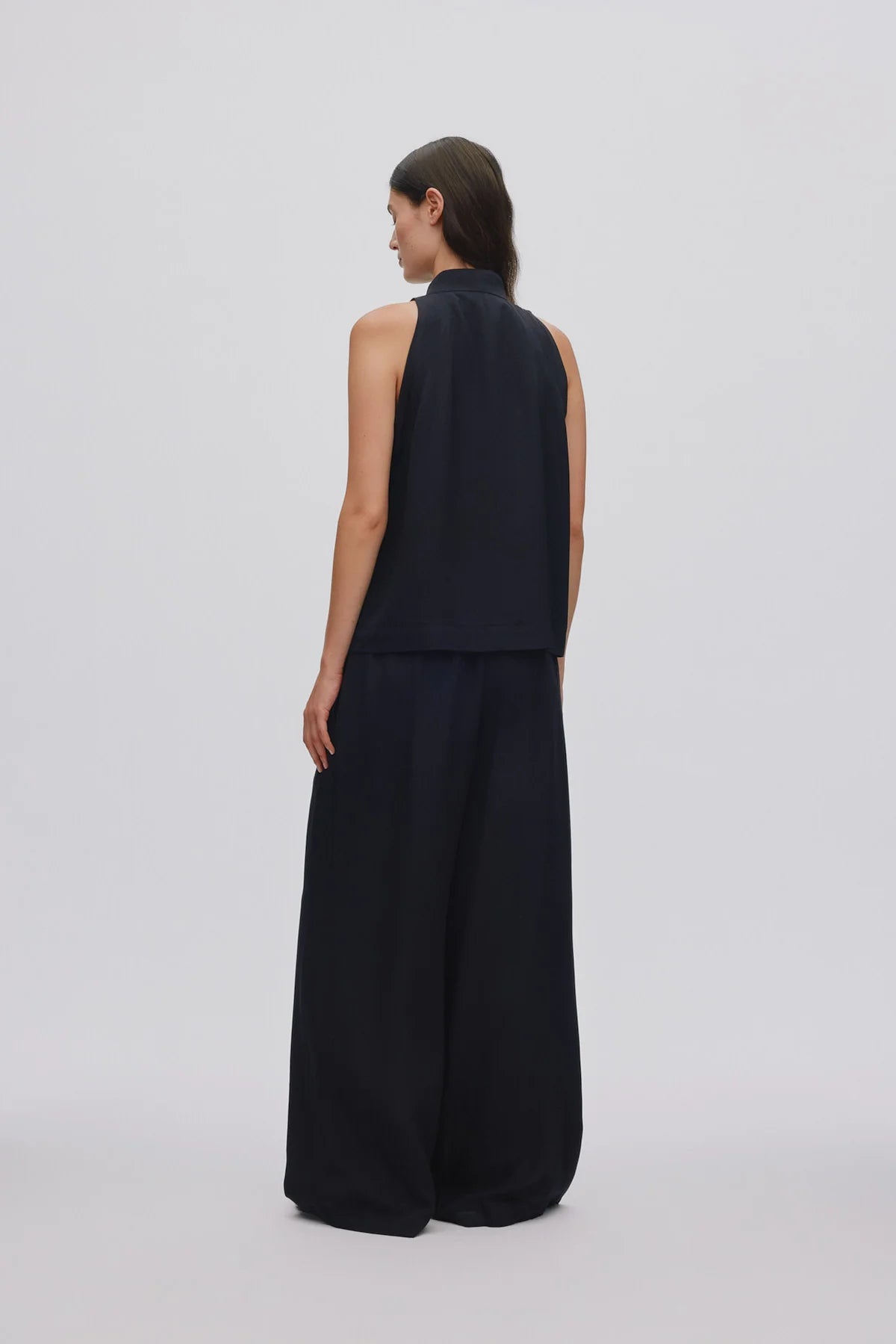 Dalvina Grossgrain Cuff Detail Pants - Black