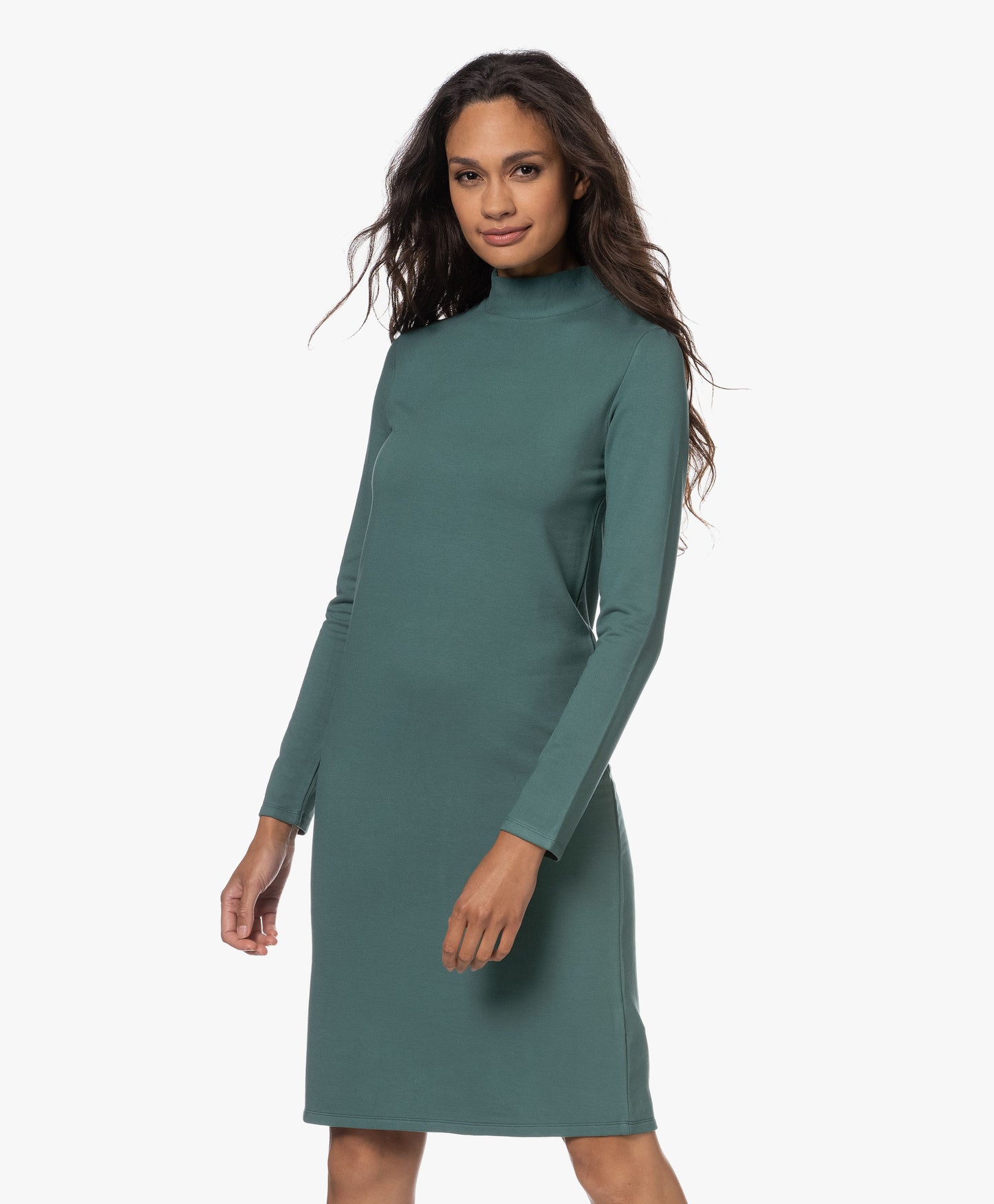 French Touch Jersey Mock Dress Malachite