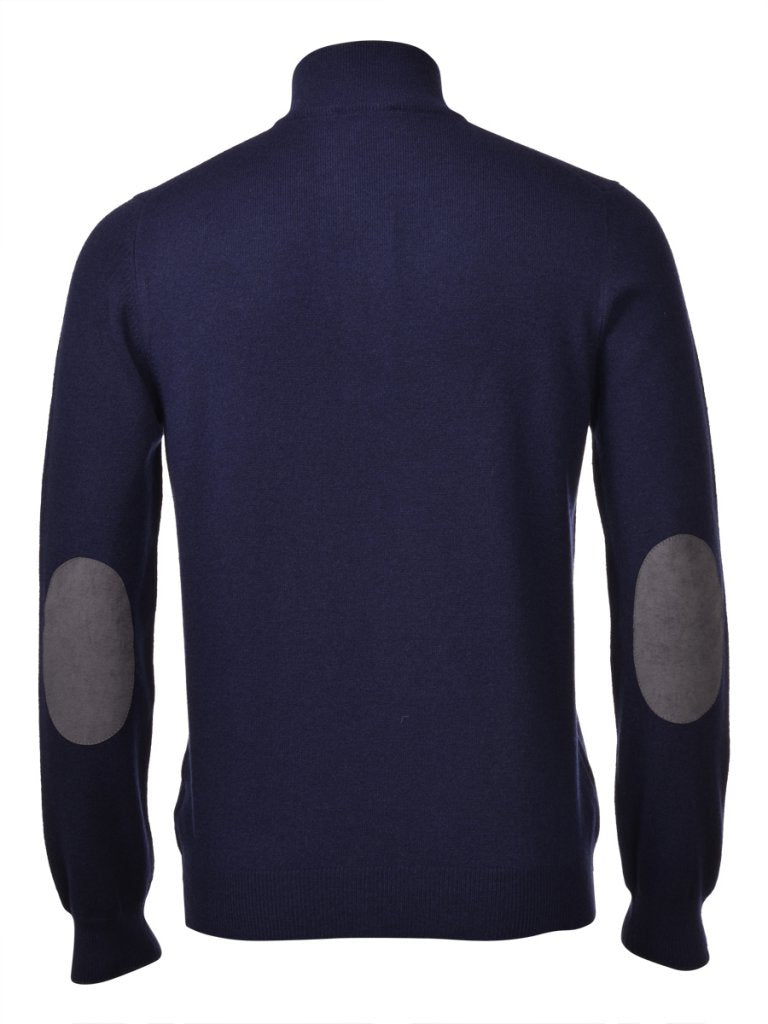 Navy Mock Neck with Zip