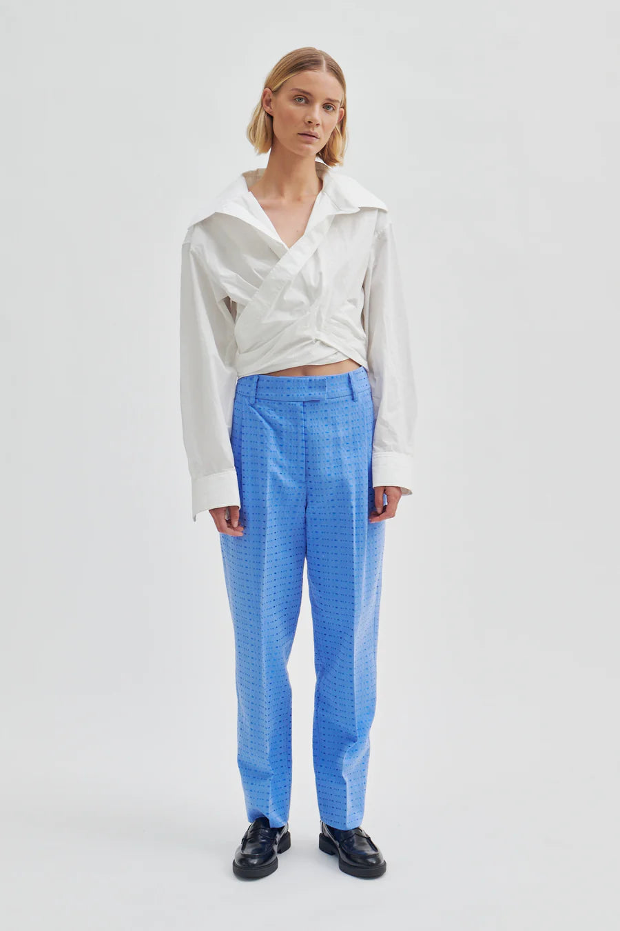 Closa Wrap Front Shirt - White