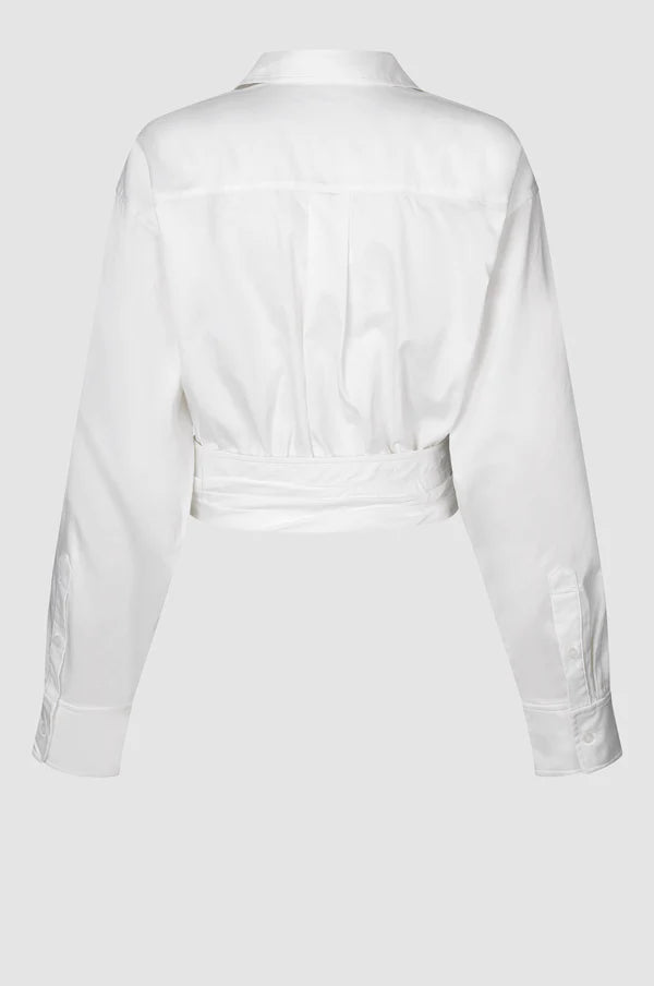 Closa Wrap Front Shirt - White