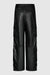 Letho Leather Cargo Pants - Black