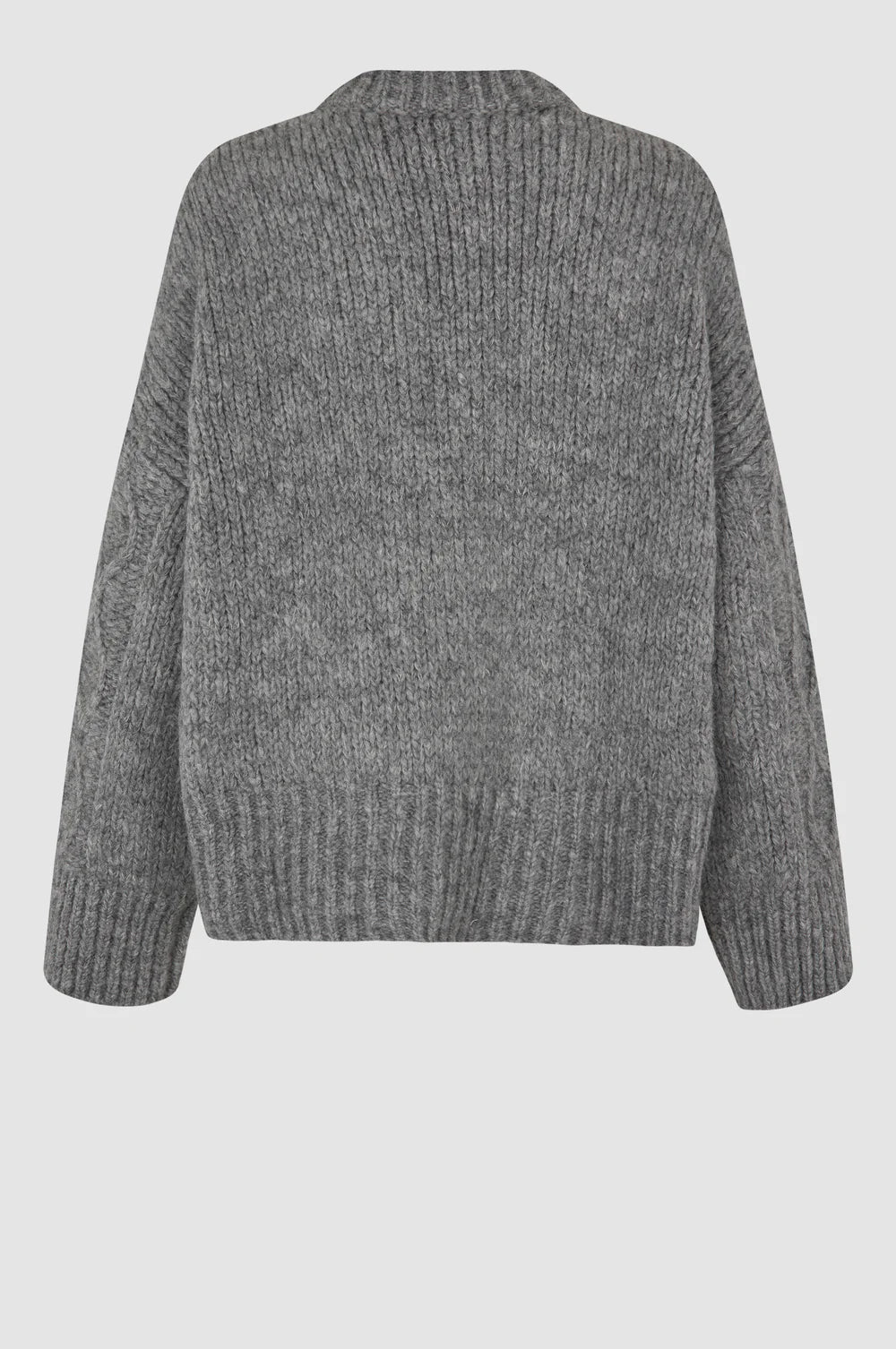 Dia Knit O Neck Grey Melange