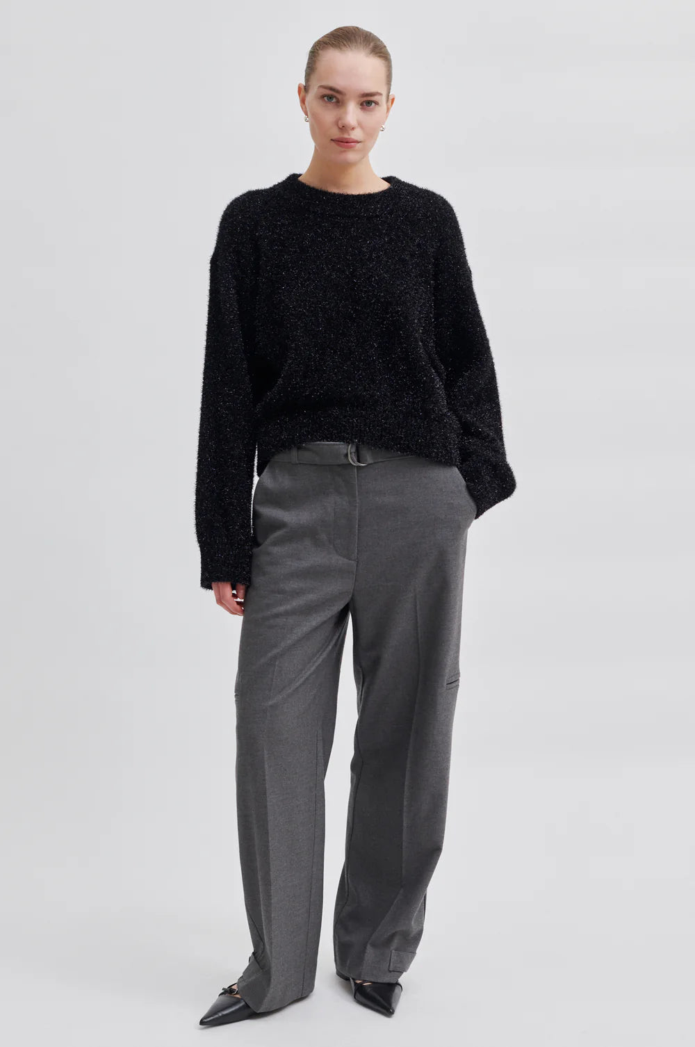 Lamilla Knit O Neck Black