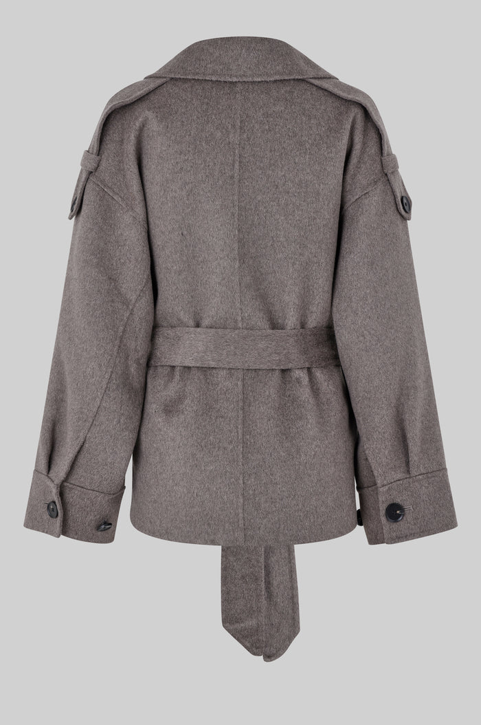 Walance Belt Jacket - Mid Brown