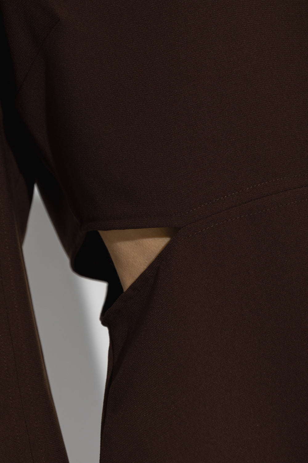 Oliana V-Neck Dress Chocolate