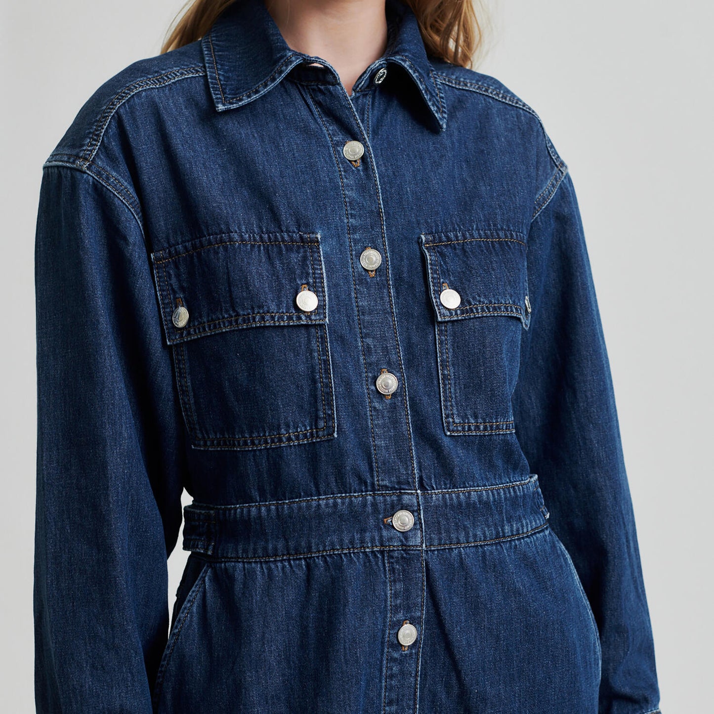 Mina Denim Dress - Blue Denim