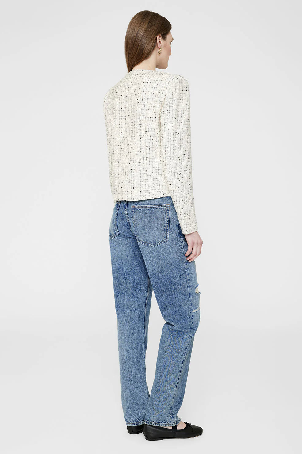 Anitta Jacket - Cream and Black Tweed