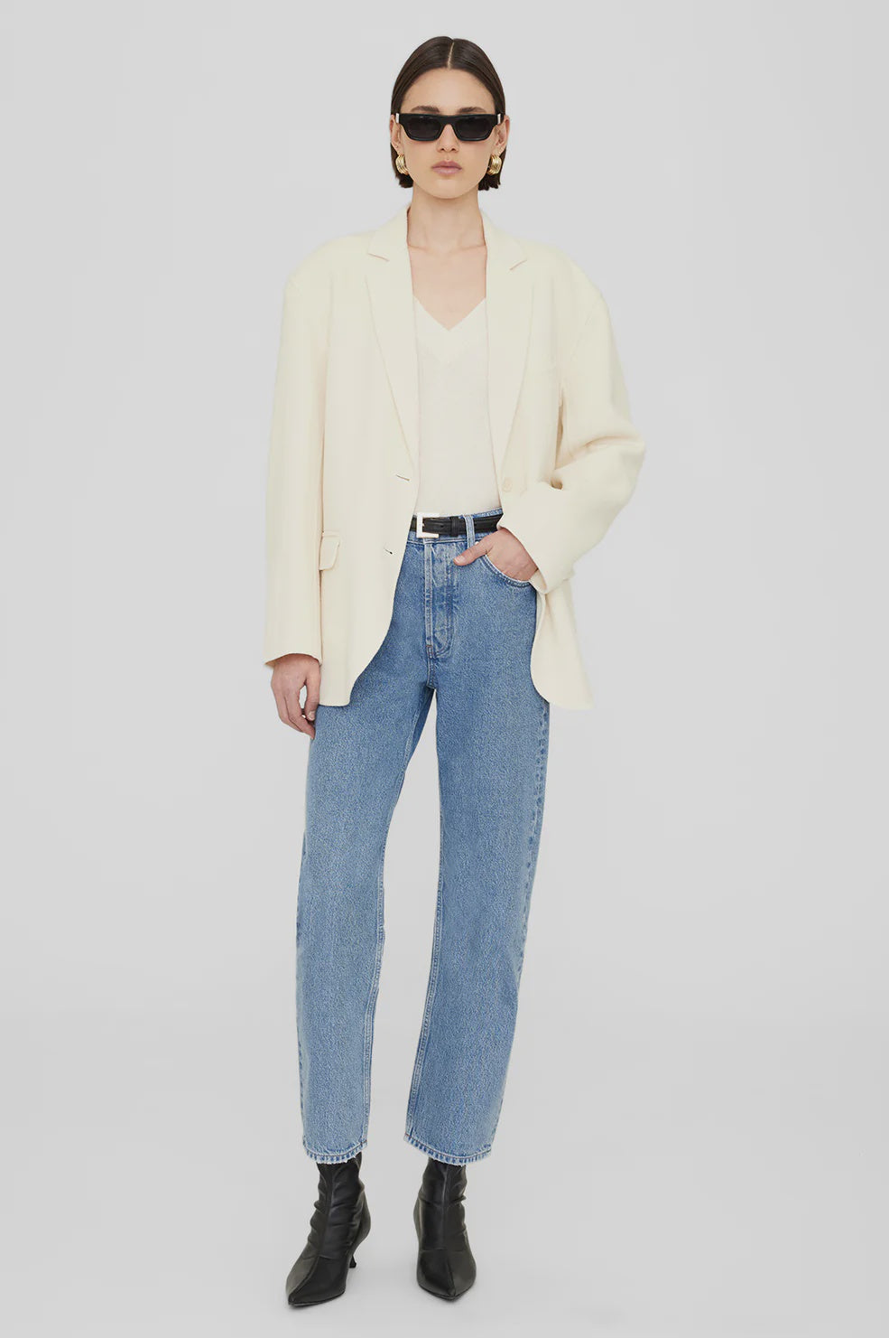 Quinn Blazer - White Cashmere