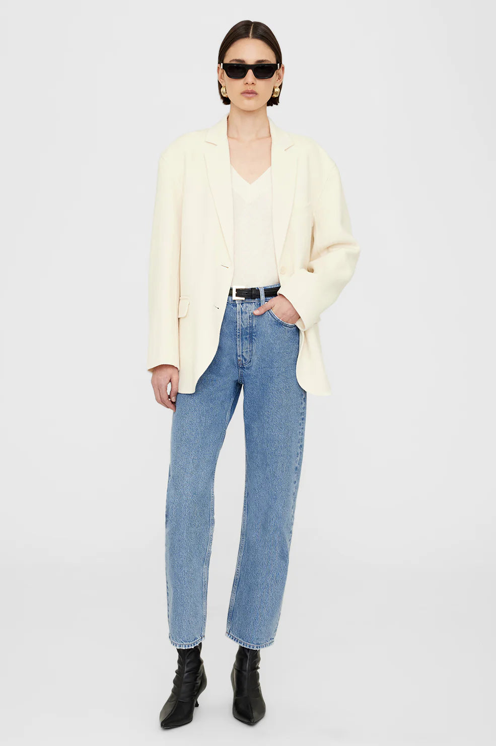 Quinn Blazer - White Cashmere