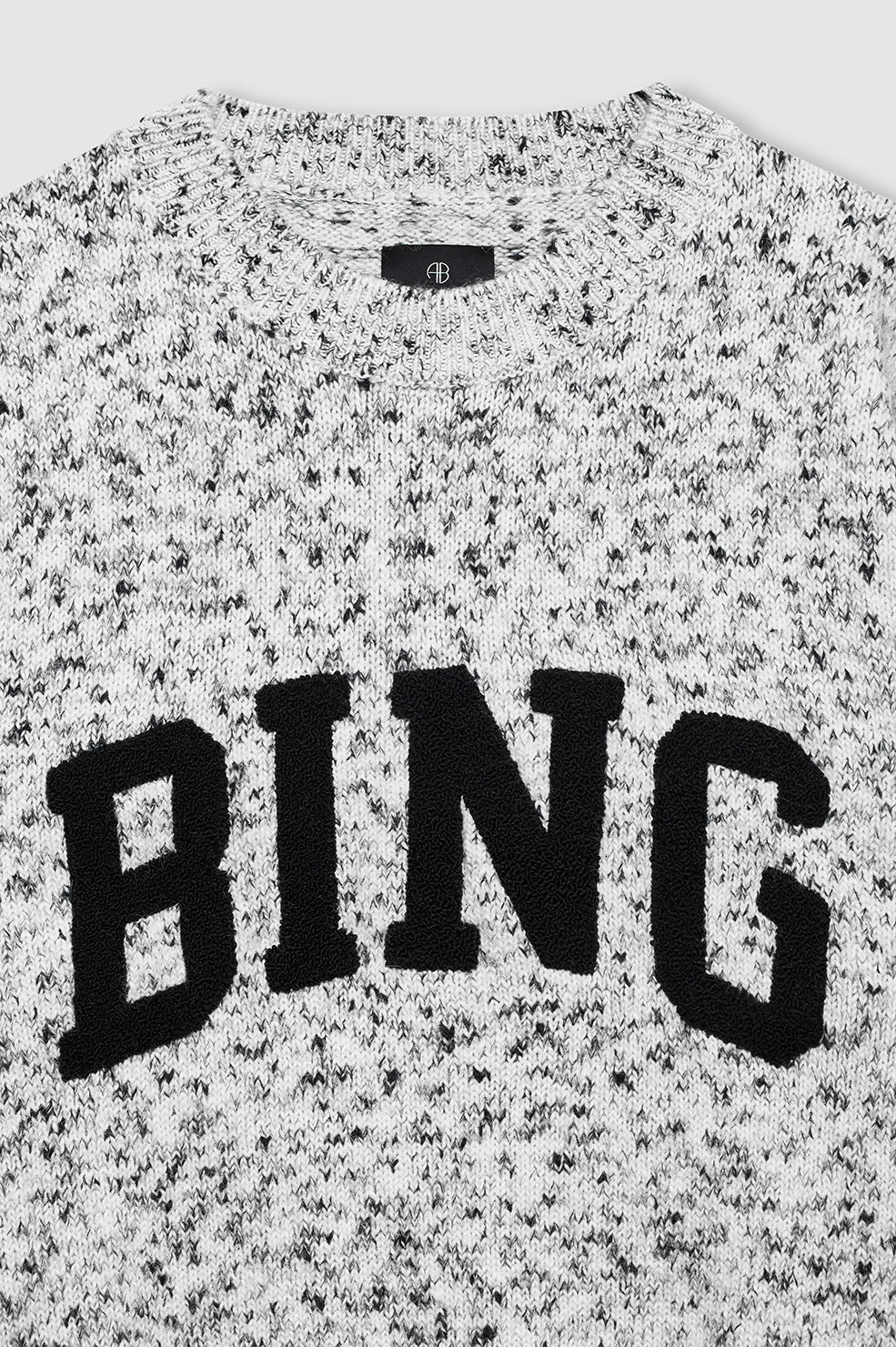 Sydney Crew Sweater Bing - Marled White
