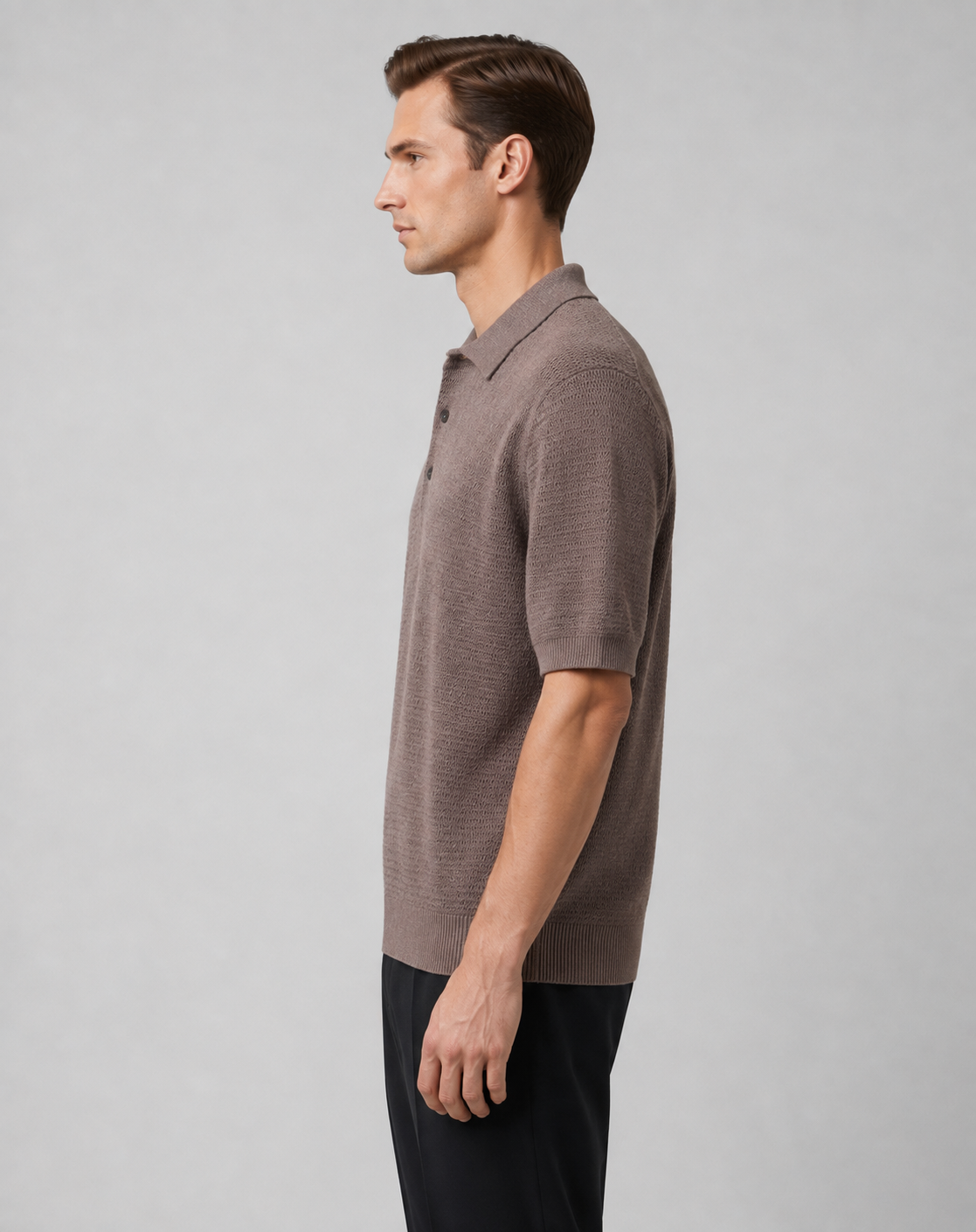 Light Brown Polo Knit