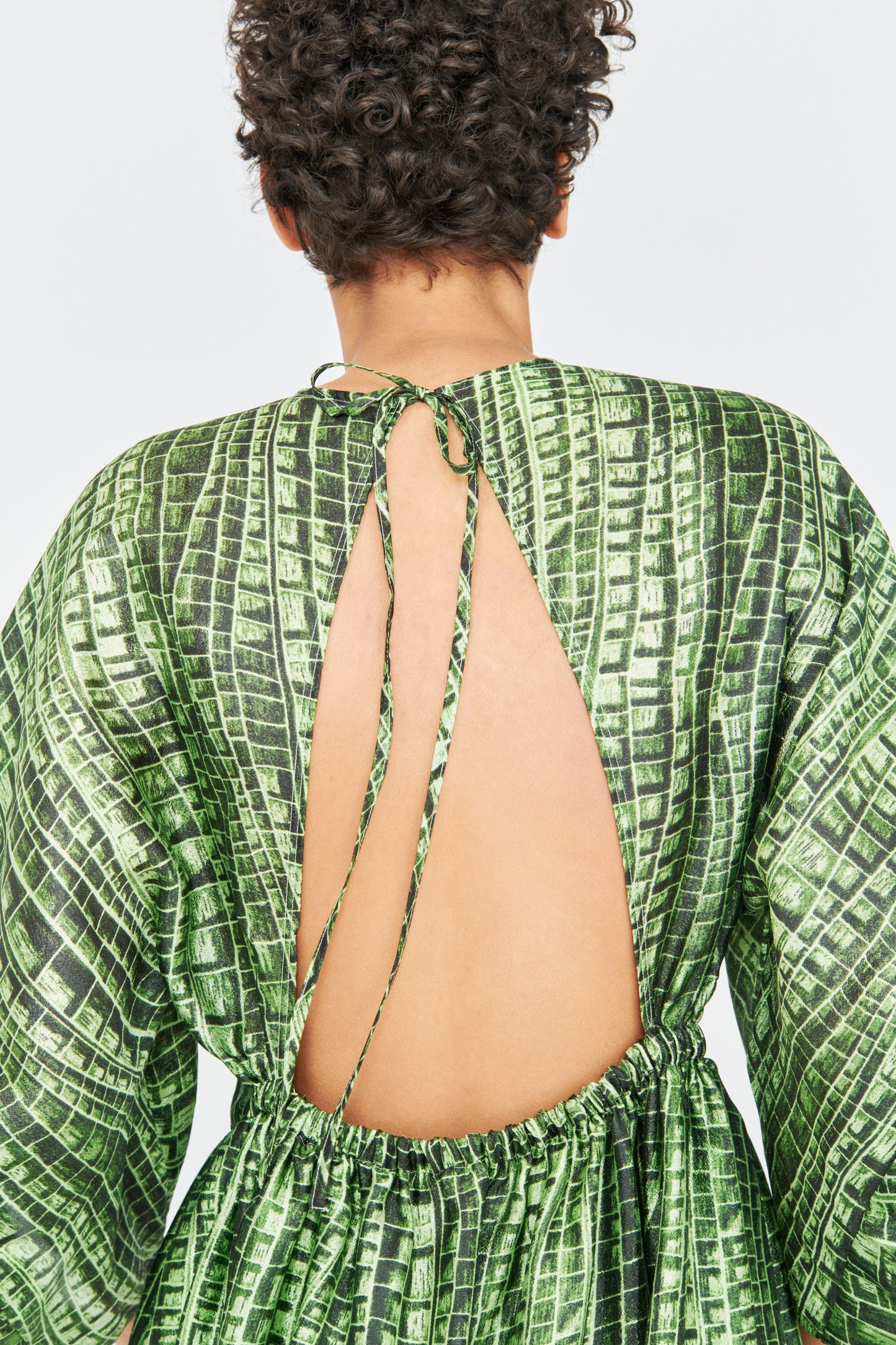 Adeline Dress Green Reptile