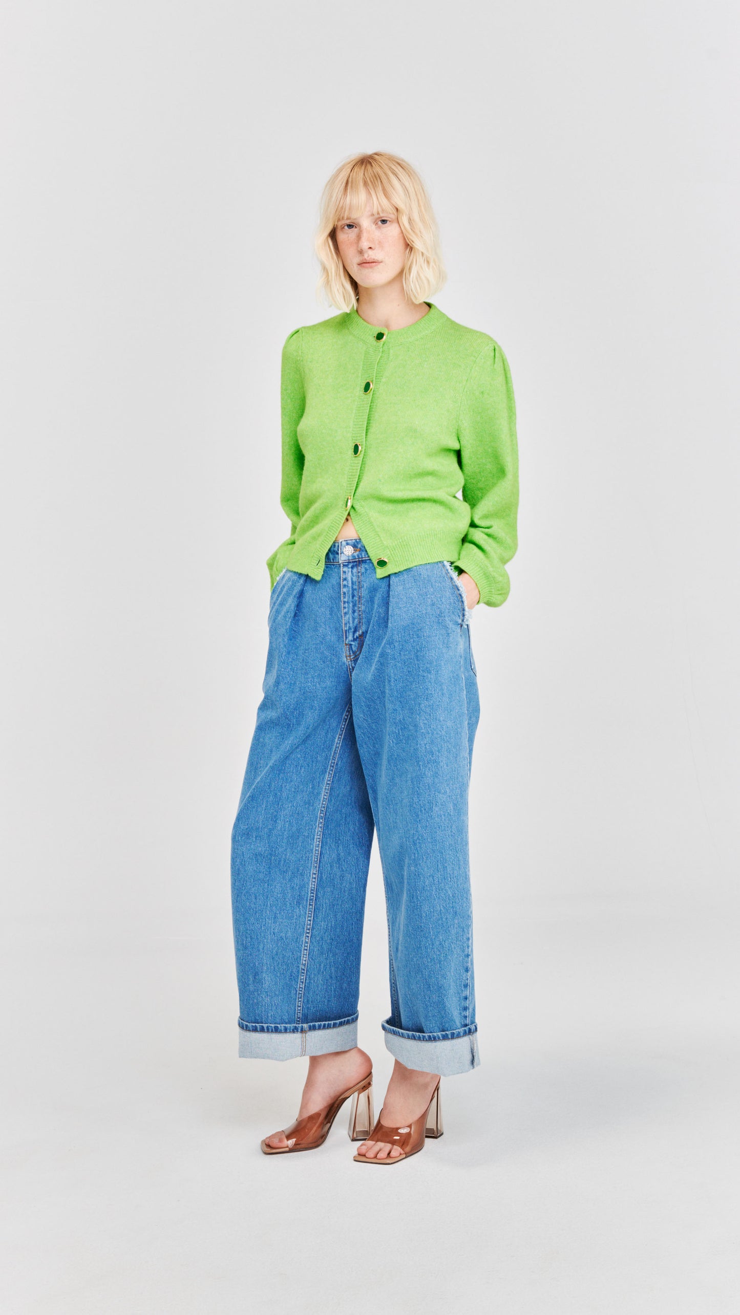 Cleo Cardigan Green Flash