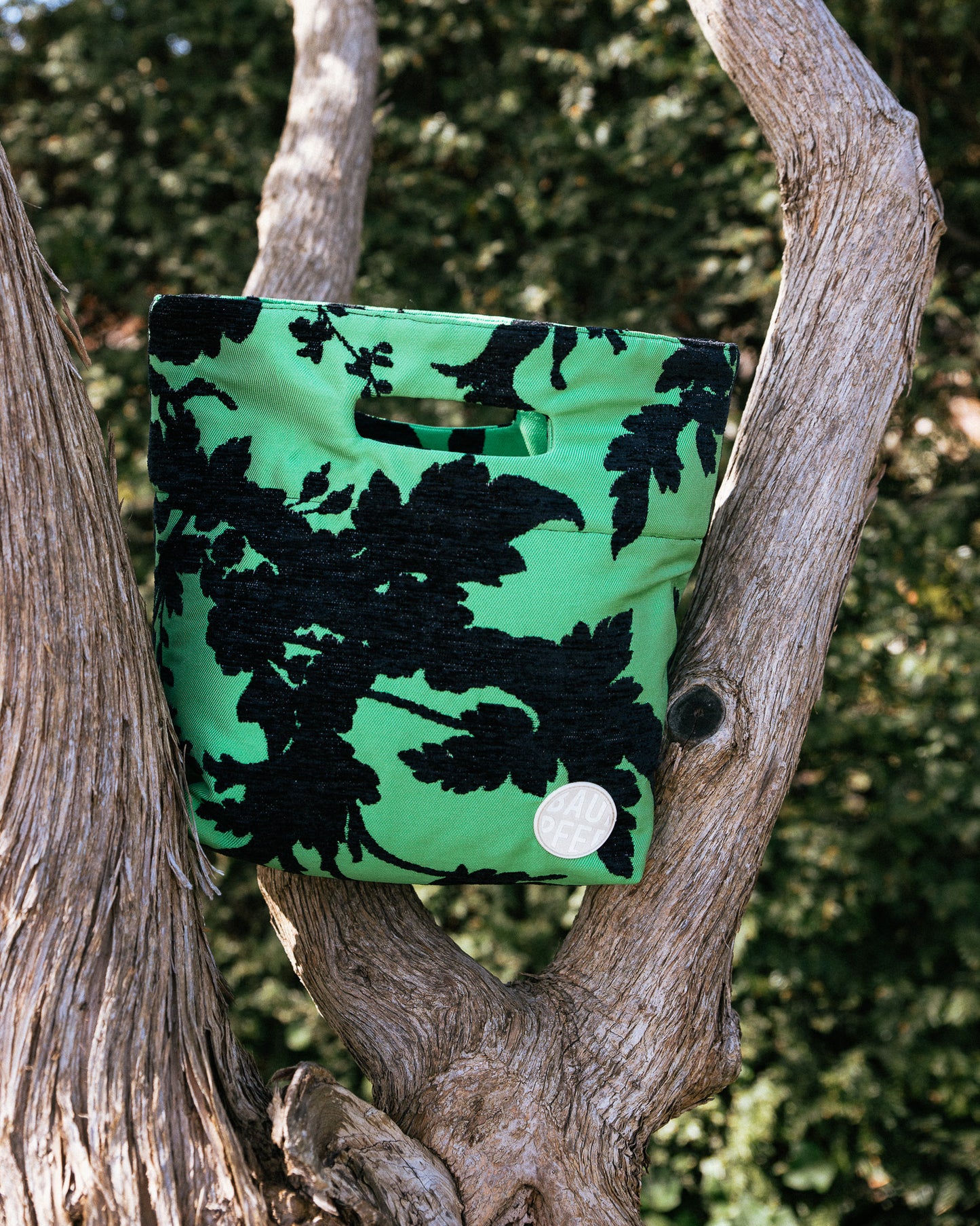 Kaiko Bag Green Black Flower