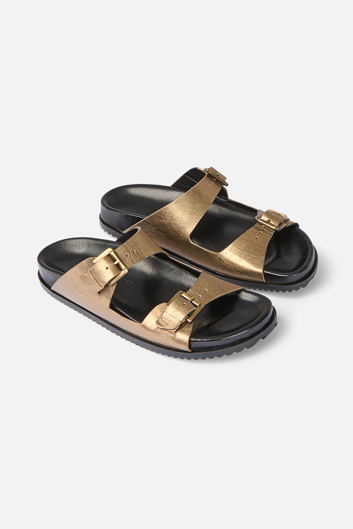 Oxana Buckle Sandal - Metallic Smoke