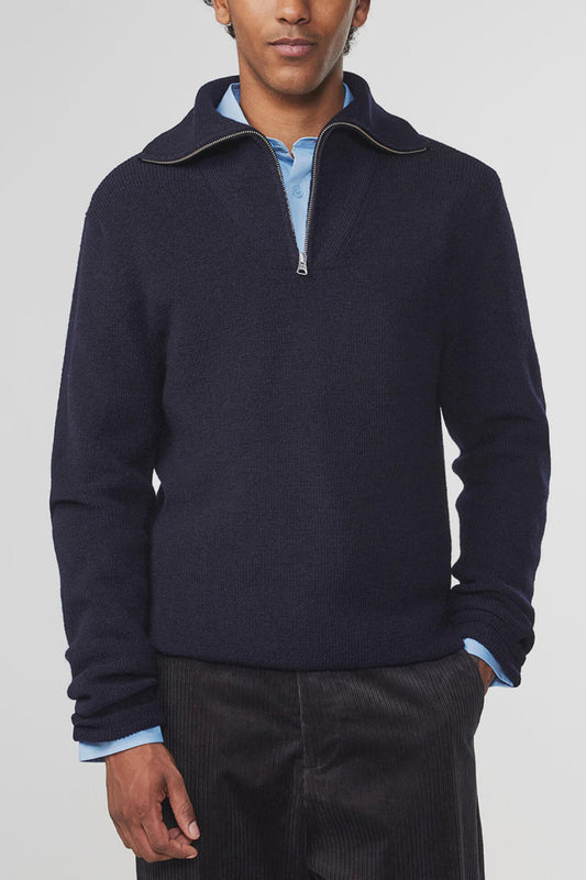 Carl Half Zip Navy