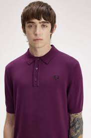 Cotton Knitted Shirt Plum