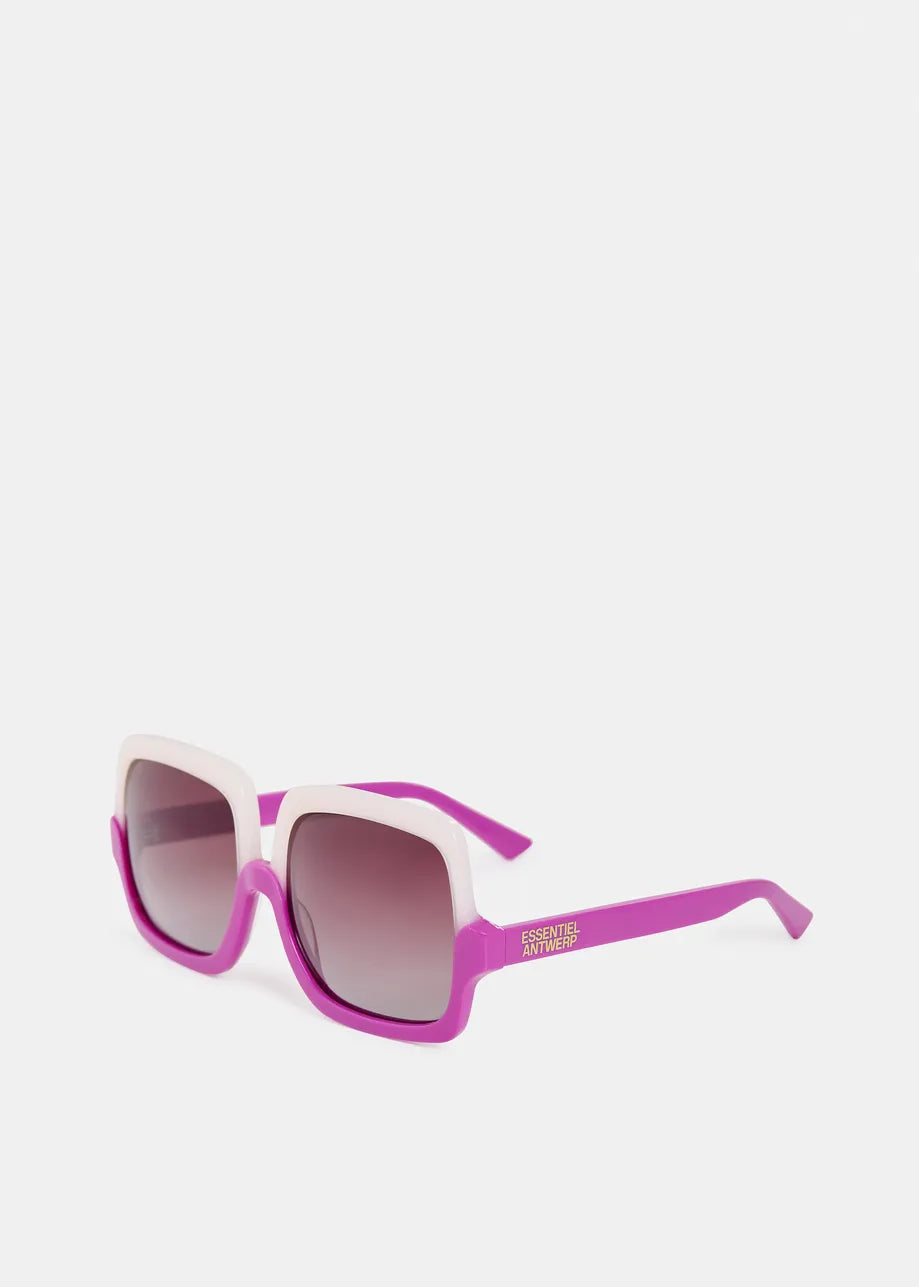 Hiami Oversized Sunglasses Purple / Cream