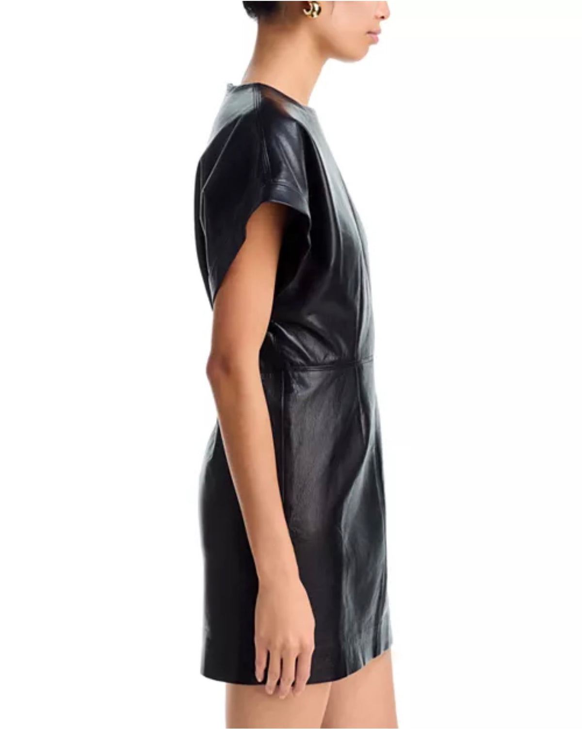 Zelie Dress - Black Recycled Leather