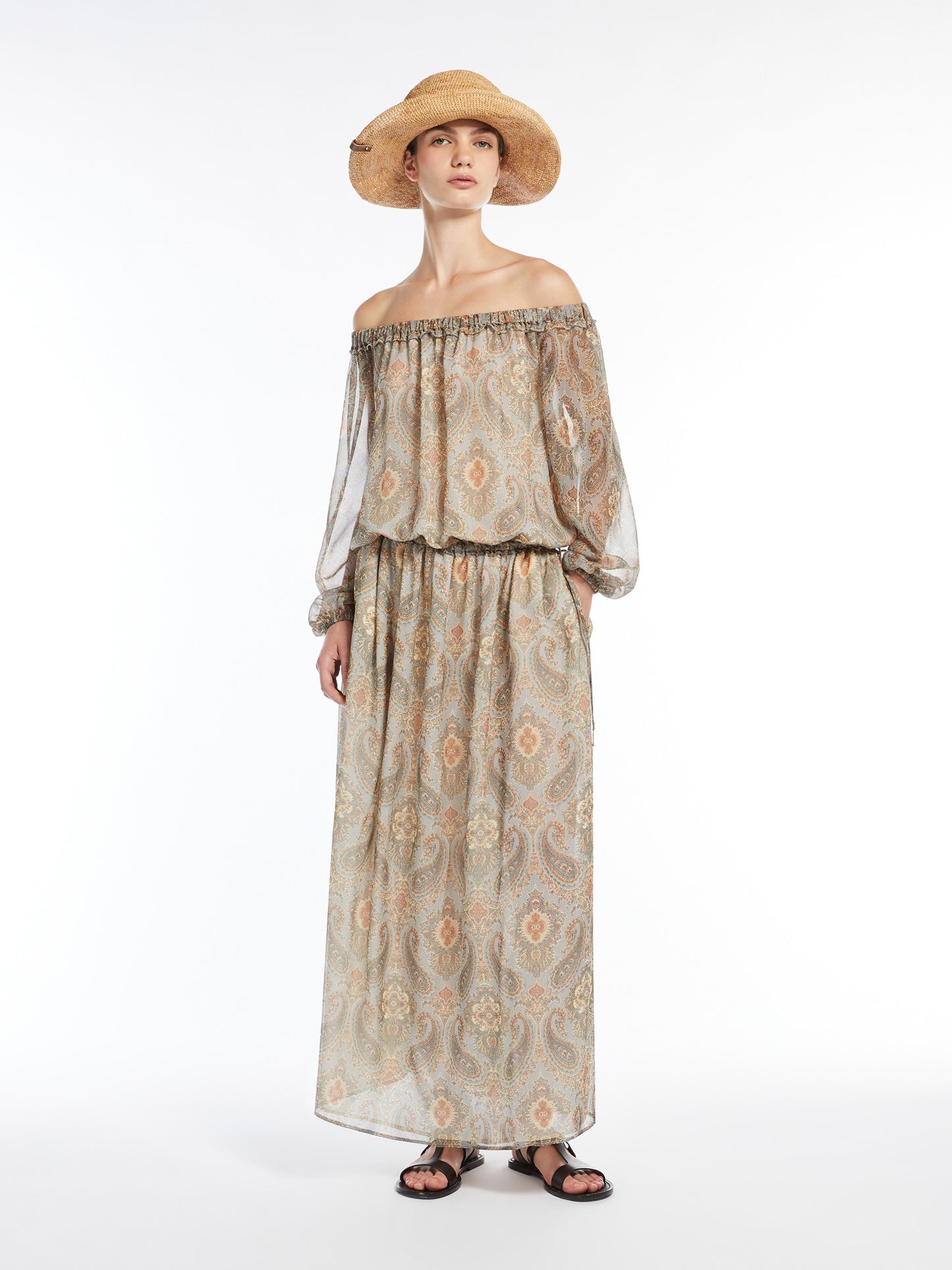 Enza  Patterned georgette dress