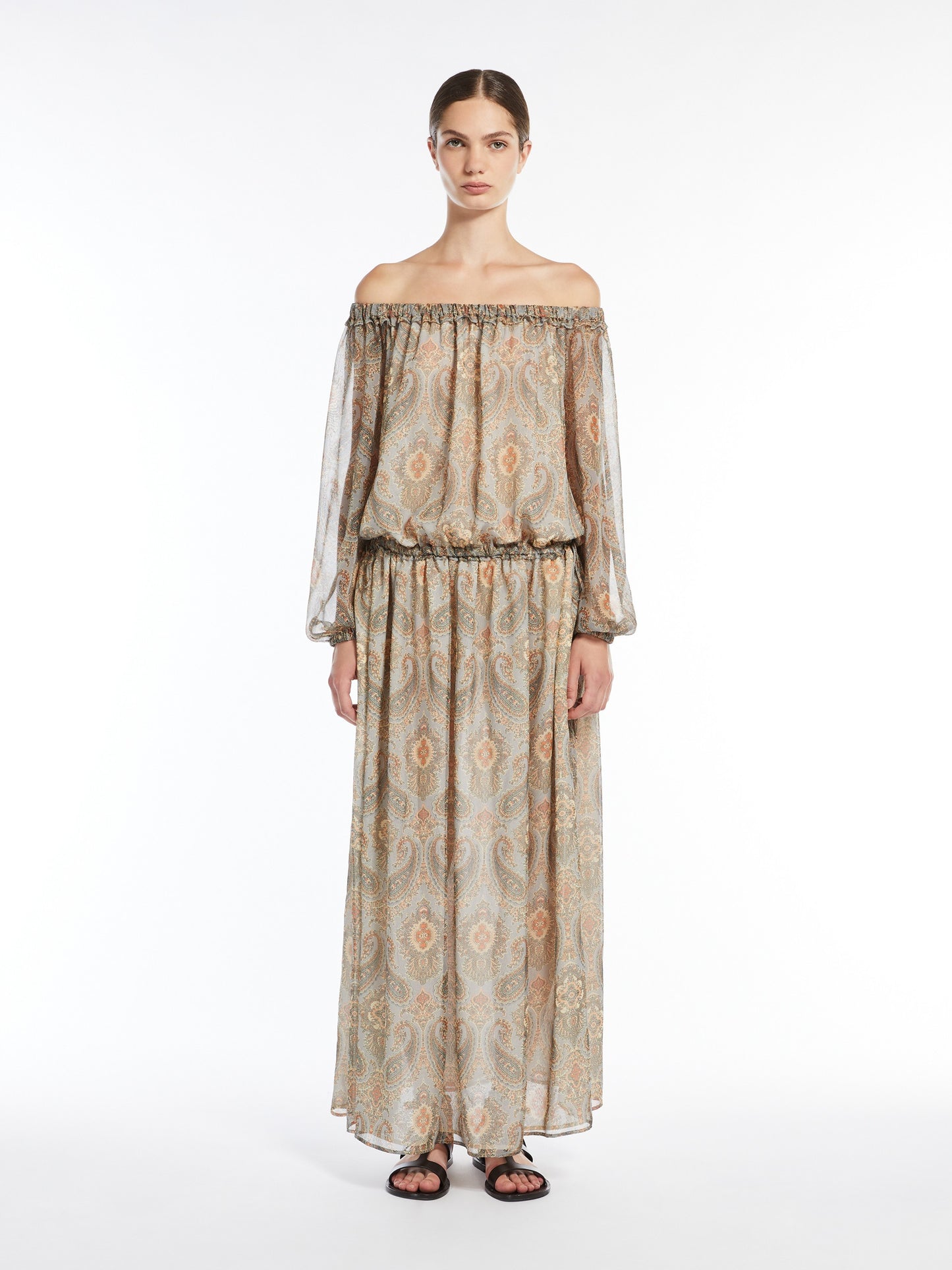 Enza  Patterned georgette dress