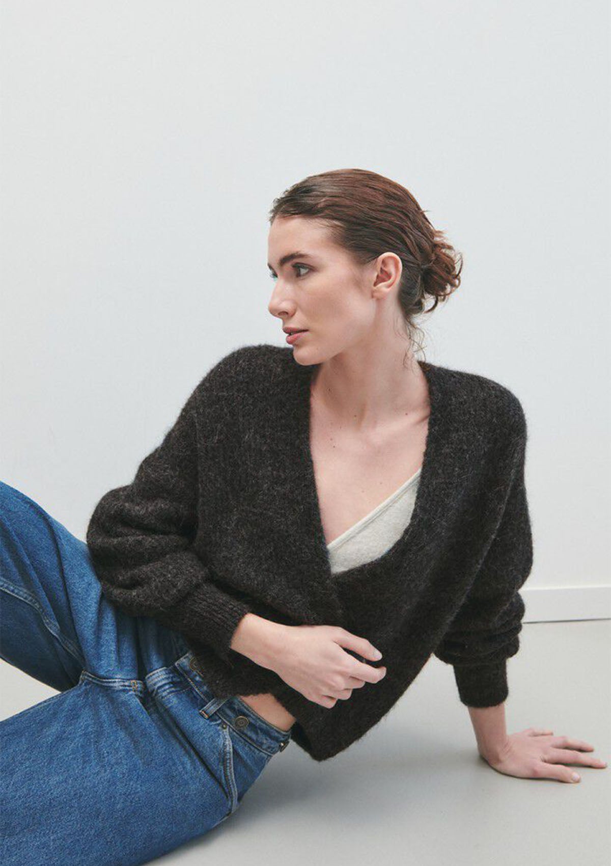 East Cardigan Charcoal Mel