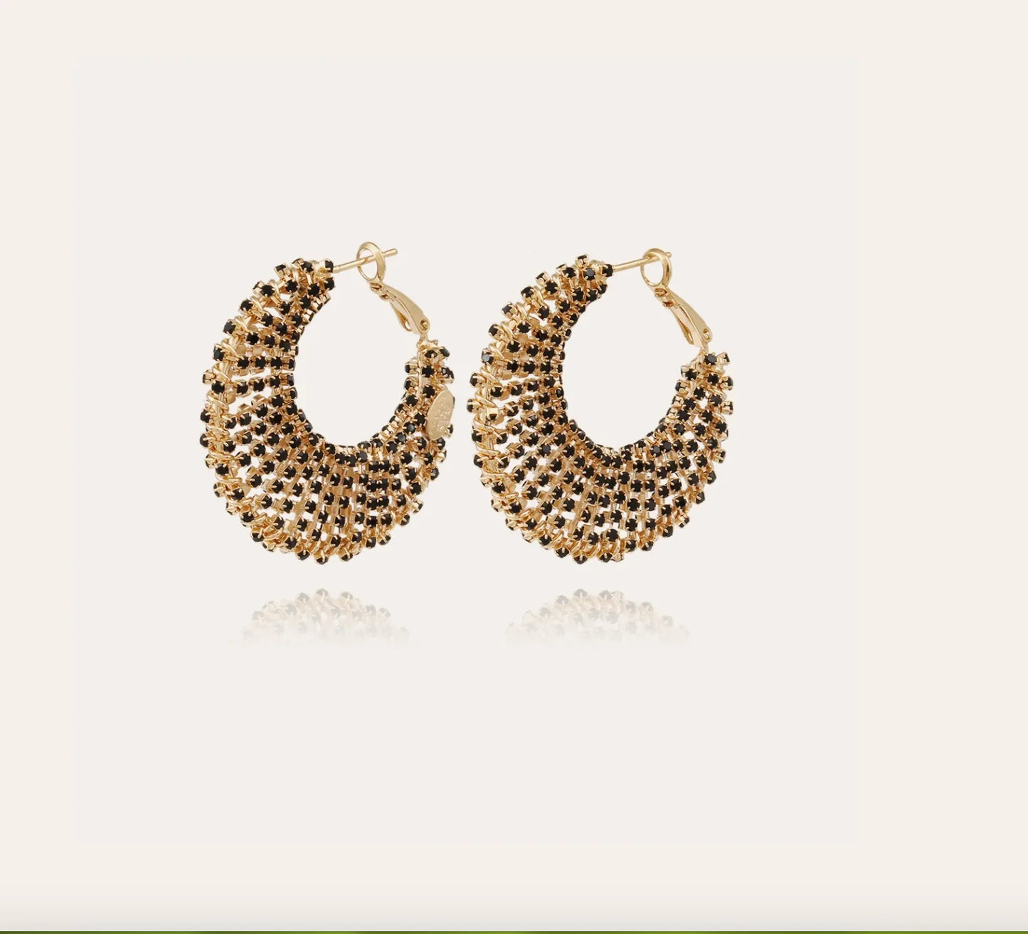 Izzia Strass Black RhineStone Earrings