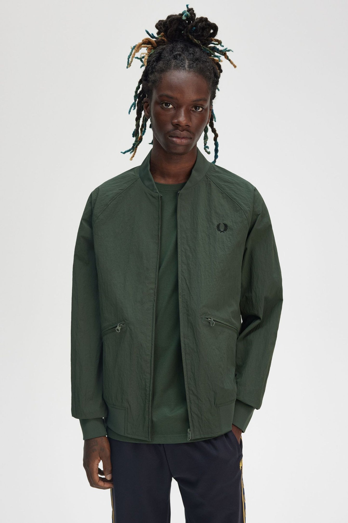 Textured Tennis Bomber Green