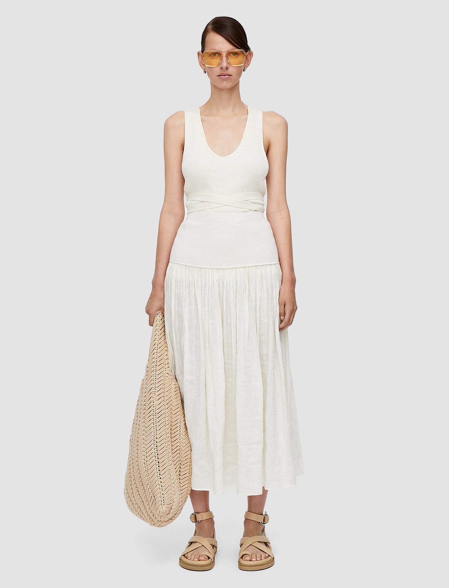 Linen Blend Seaton Skirt