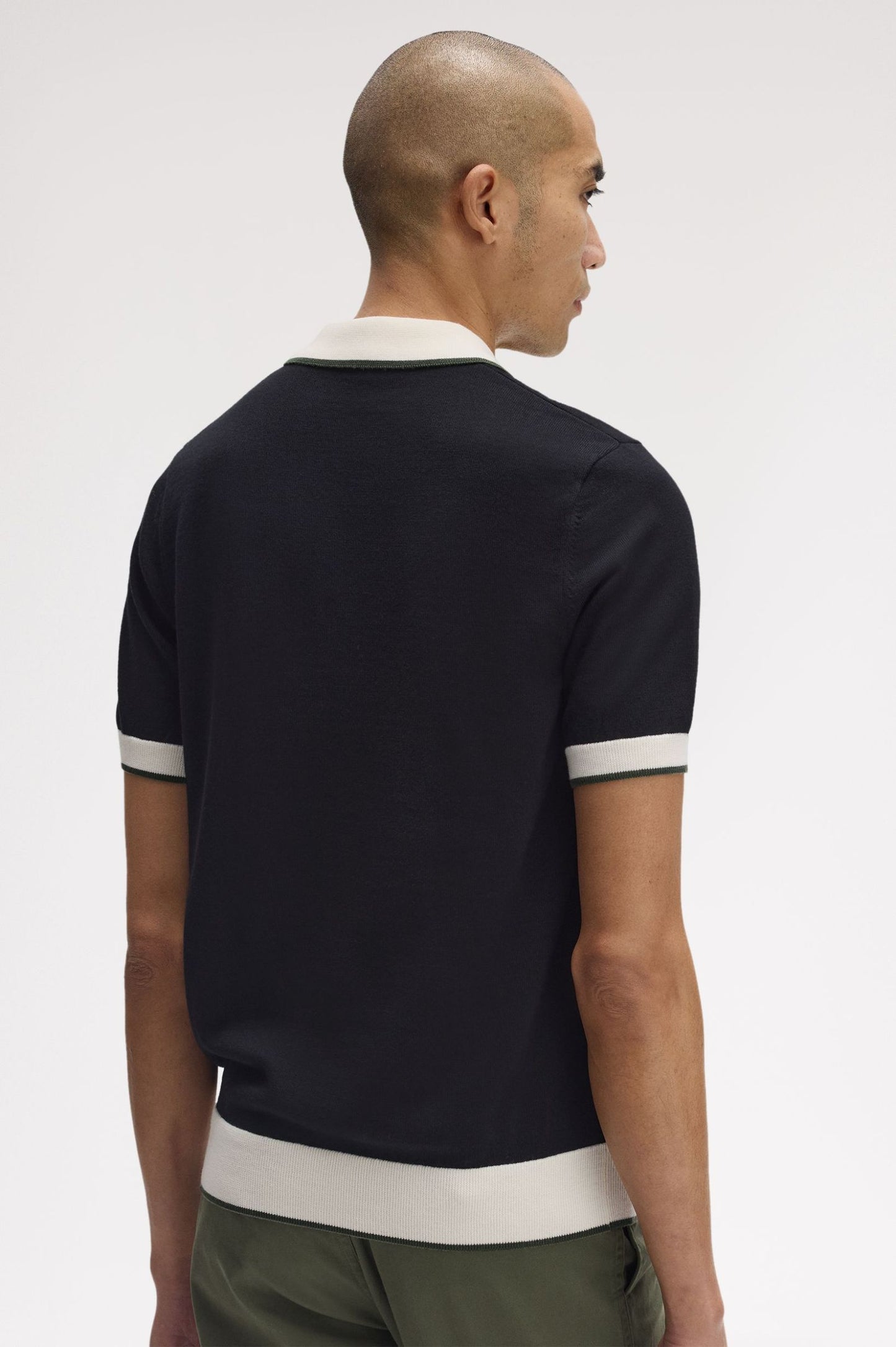 Contrast Tipped Knitted Shirt
