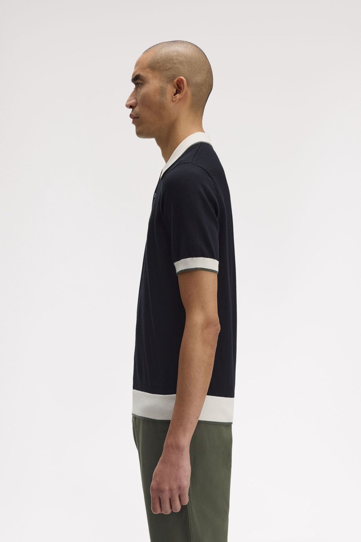 Contrast Tipped Knitted Shirt