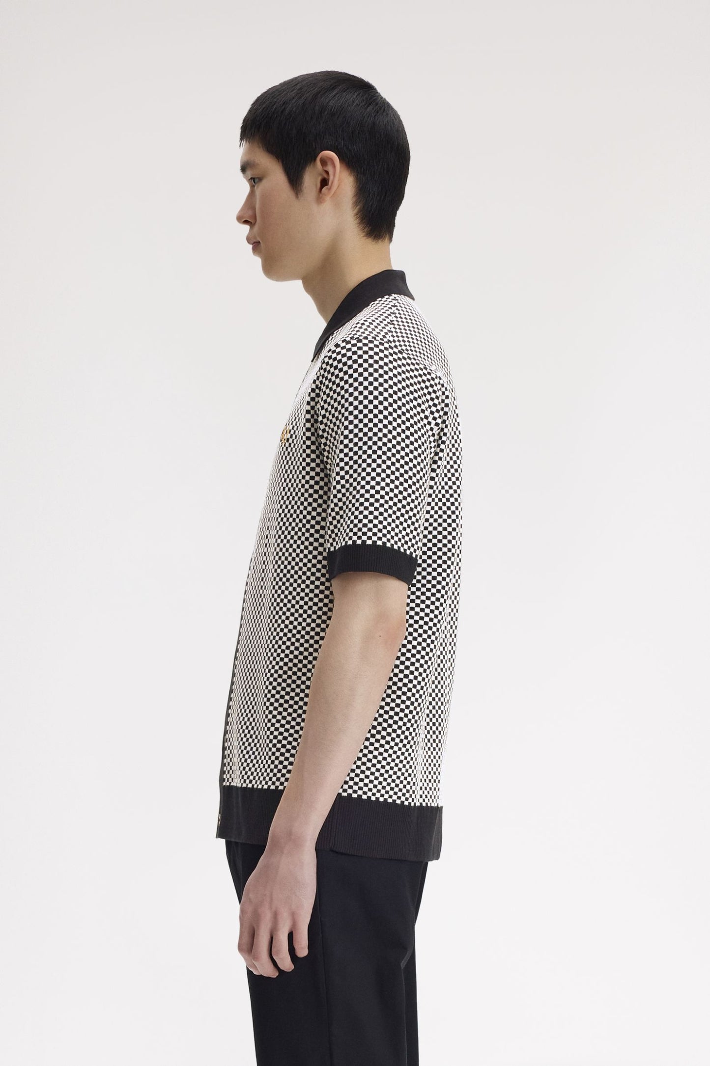 Chequerboard Button Through Shirt