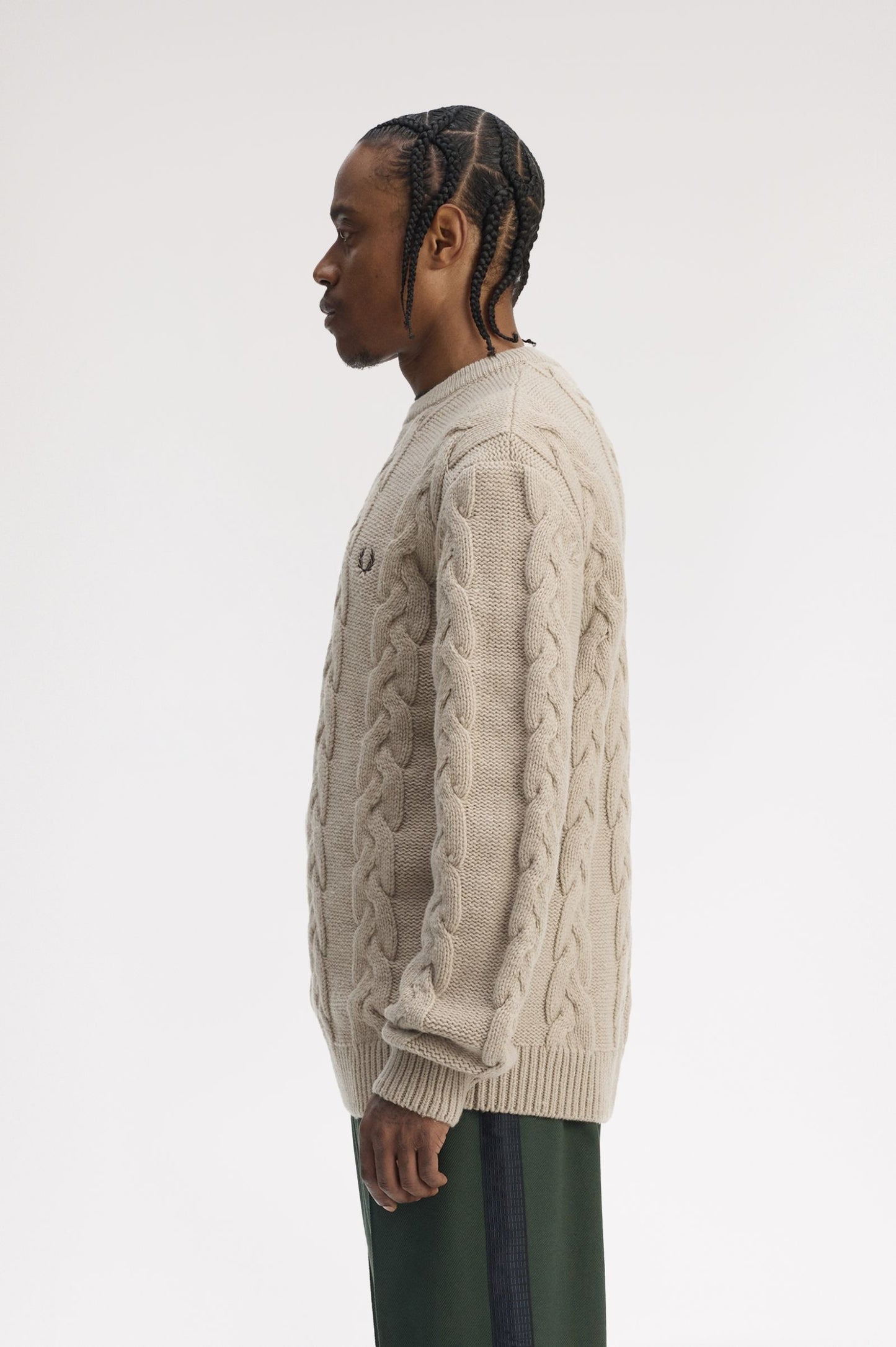 Chunky Cable Knit Jumper Warm Oat