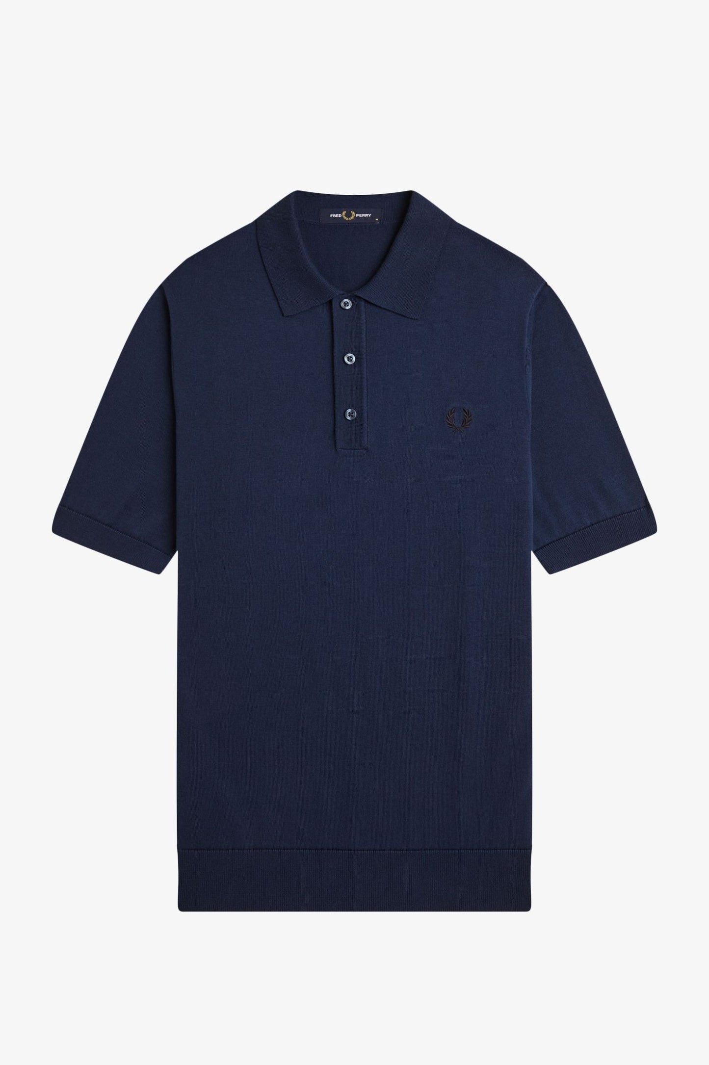 Cotton Knitted Shirt Tennis Blue