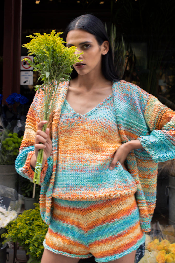 Orange/ Turquoise/Lemon Singlet