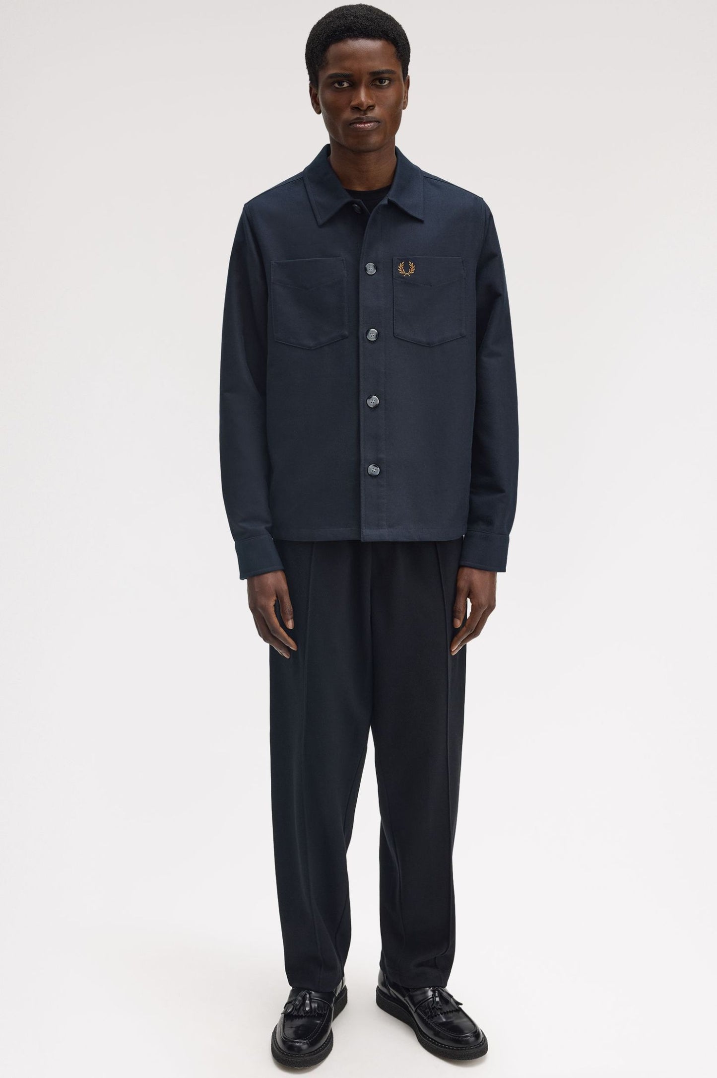 Brushed Twill Overshirt Navy