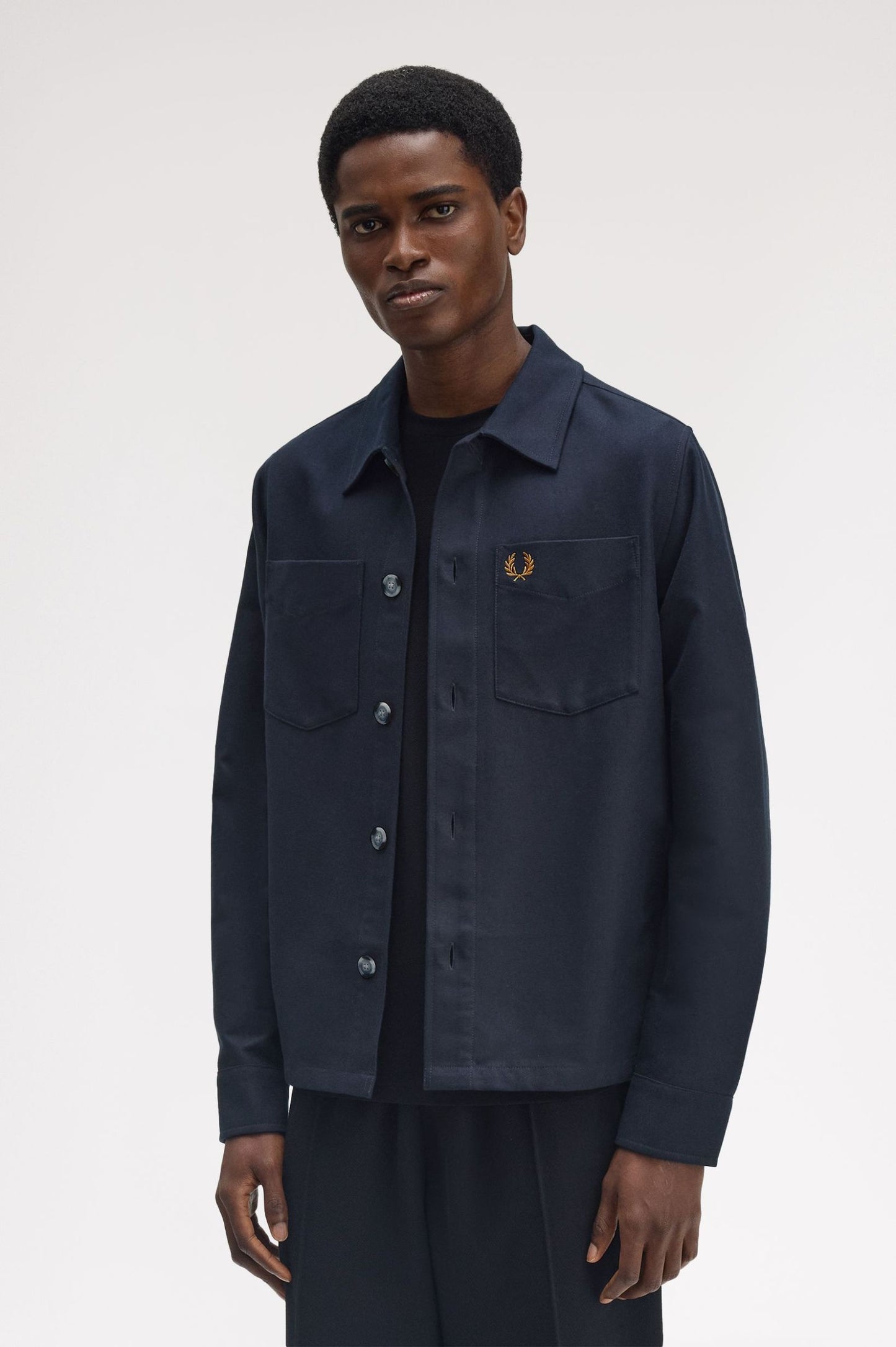 Brushed Twill Overshirt Navy
