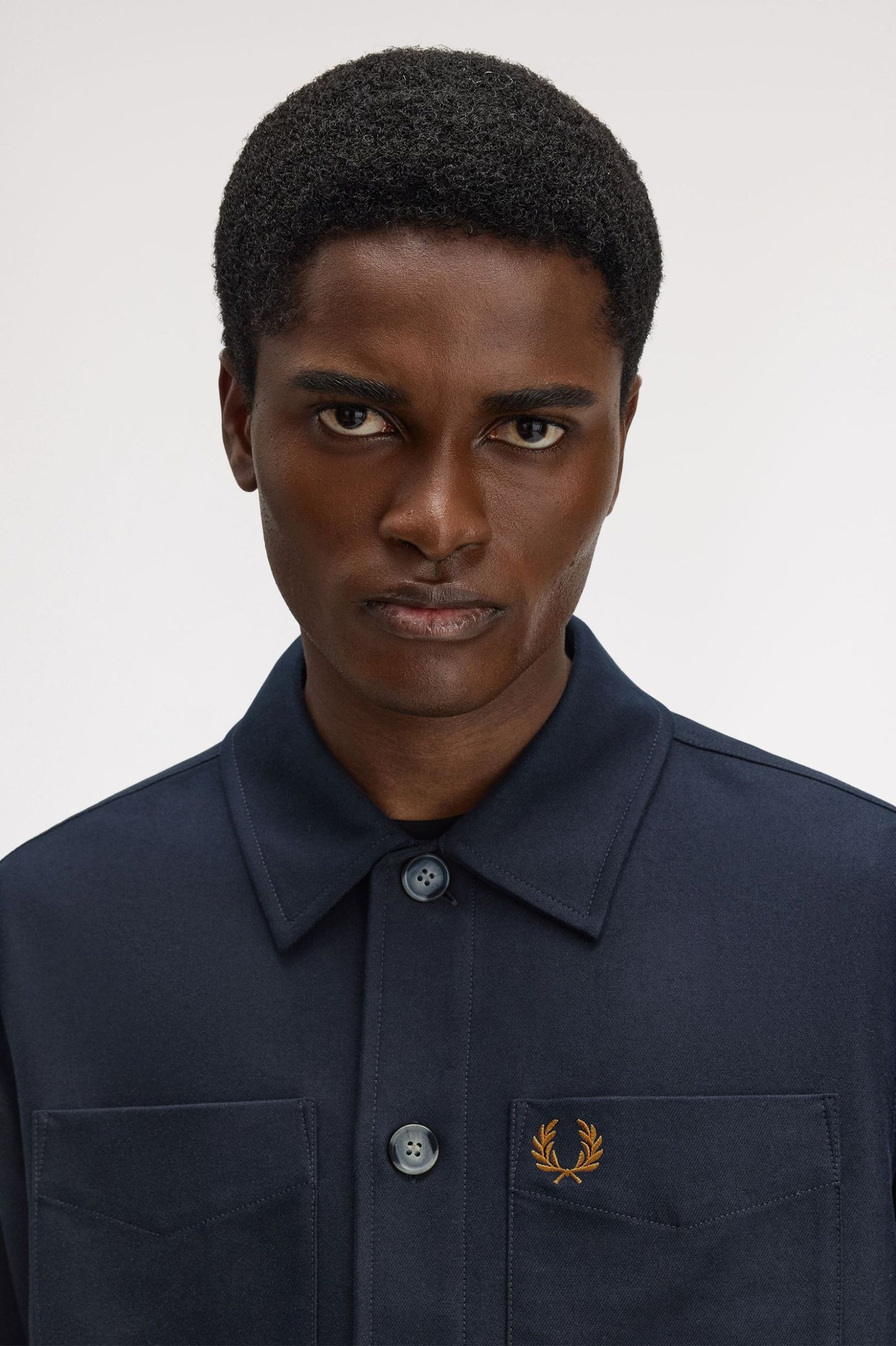 Brushed Twill Overshirt Navy
