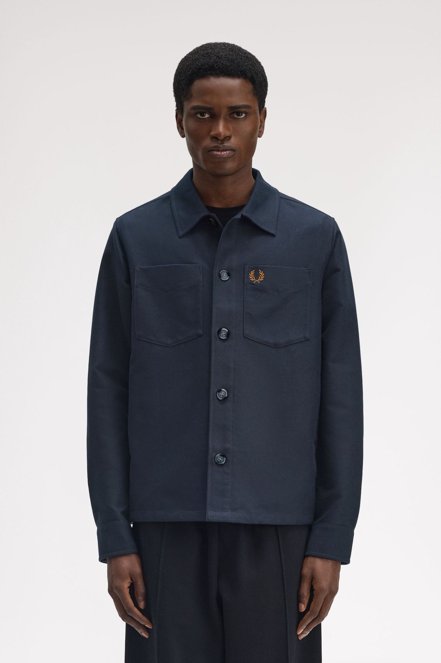 Brushed Twill Overshirt Navy