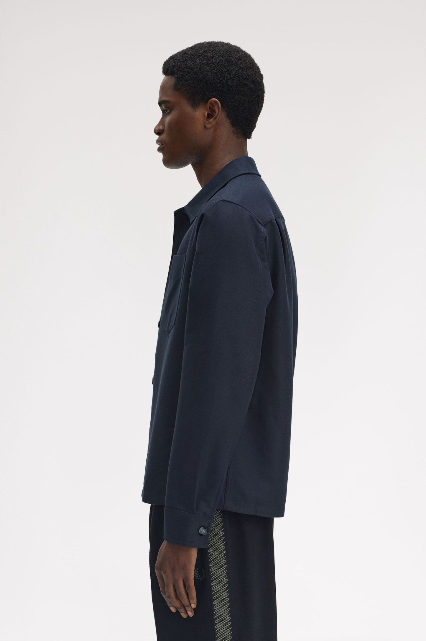 Brushed Twill Overshirt Navy