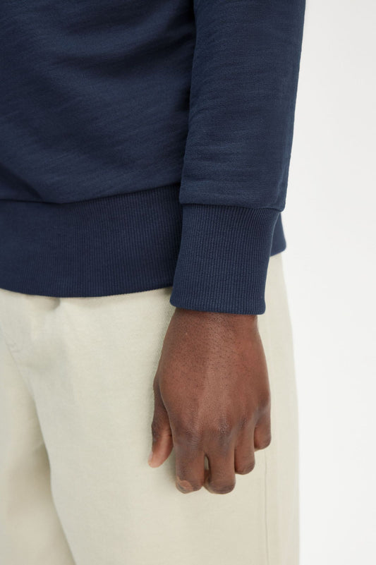 Zip Neck Collar Sweatshirt Dark Carbon