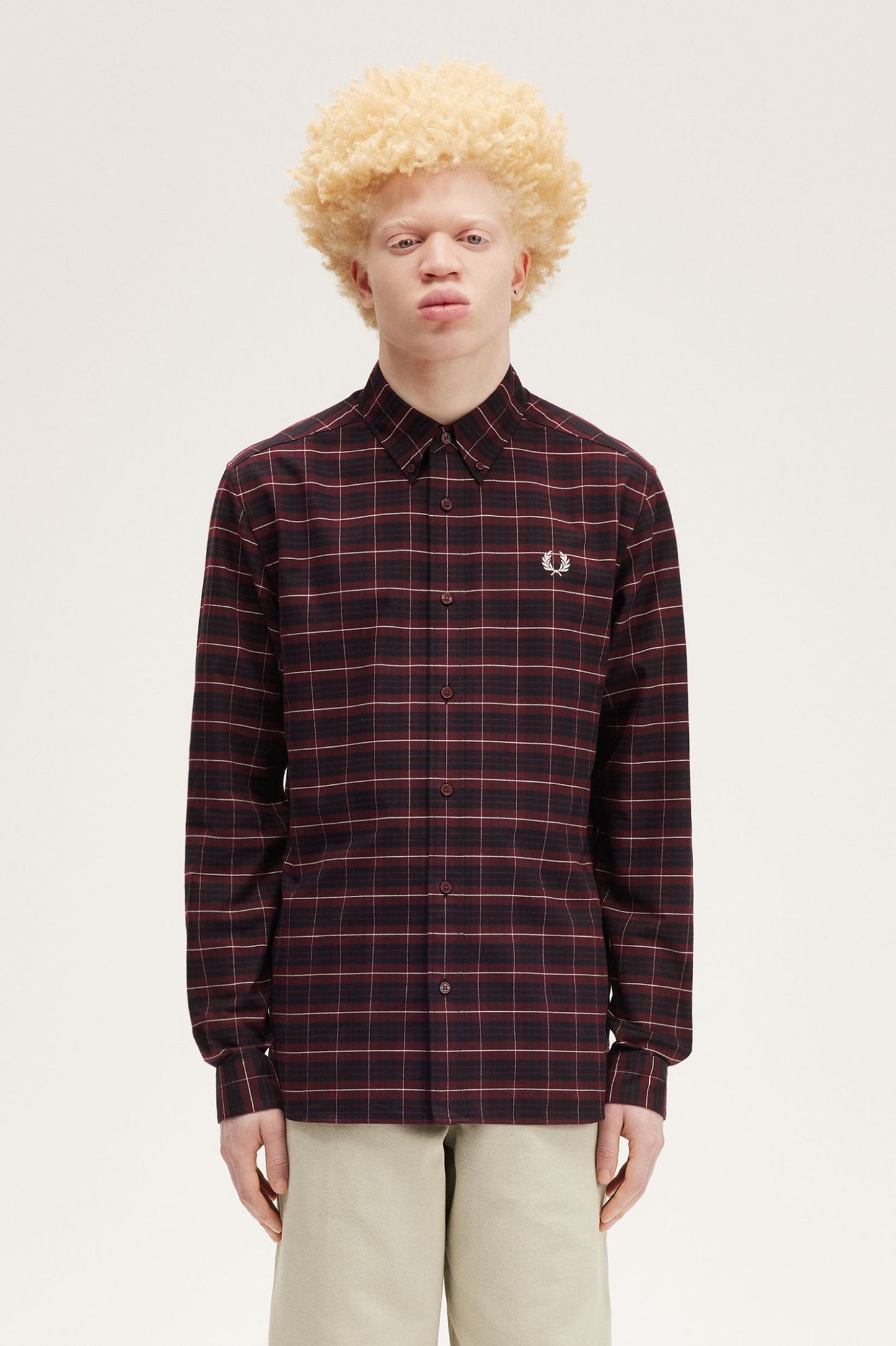 Brushed Oxford Tartan Shirt Ox Blood