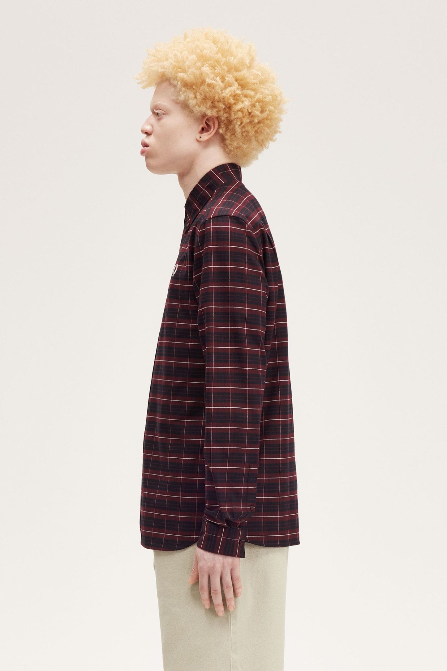 Brushed Oxford Tartan Shirt Ox Blood