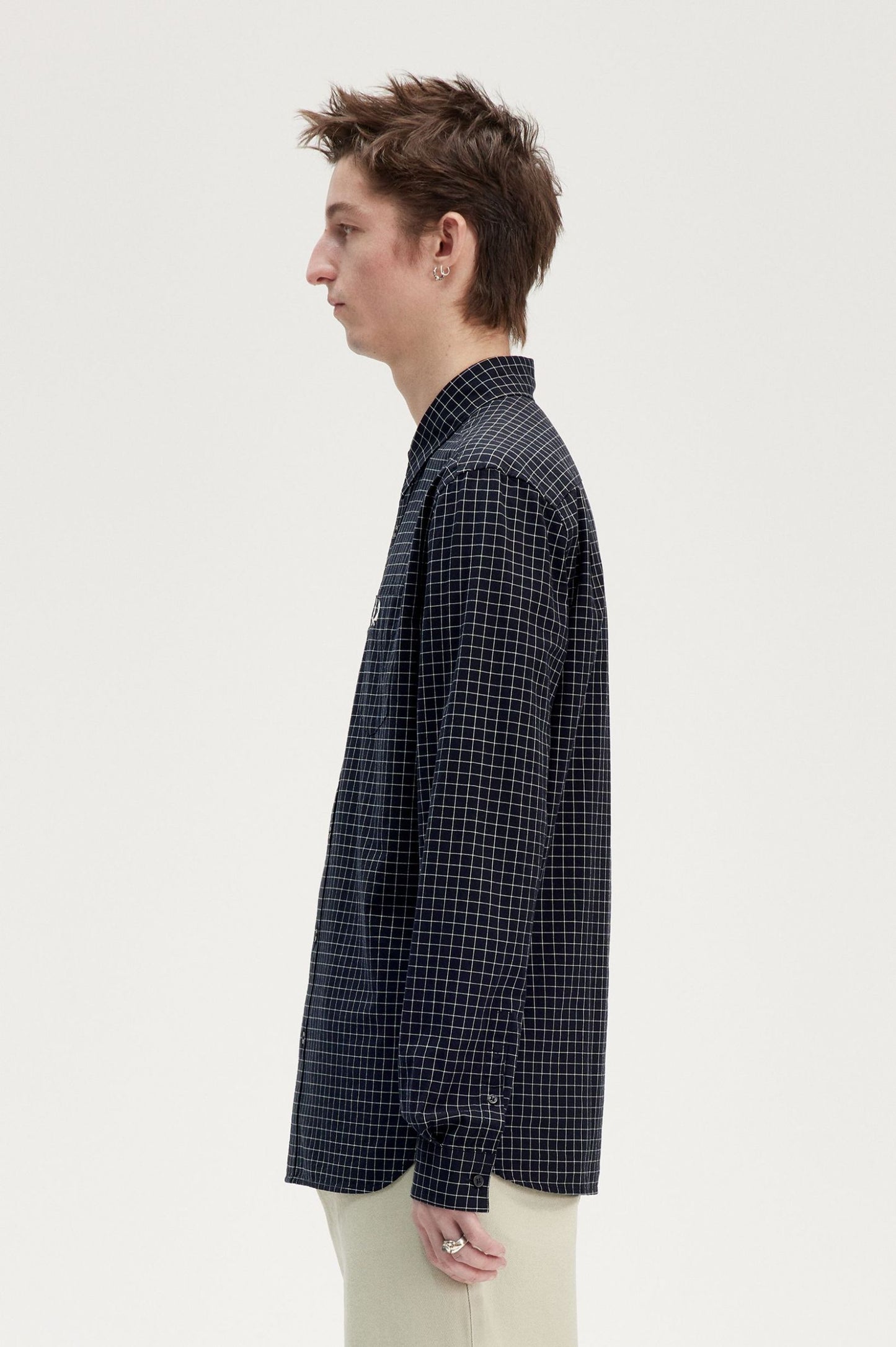 Grid Check Shirt Black