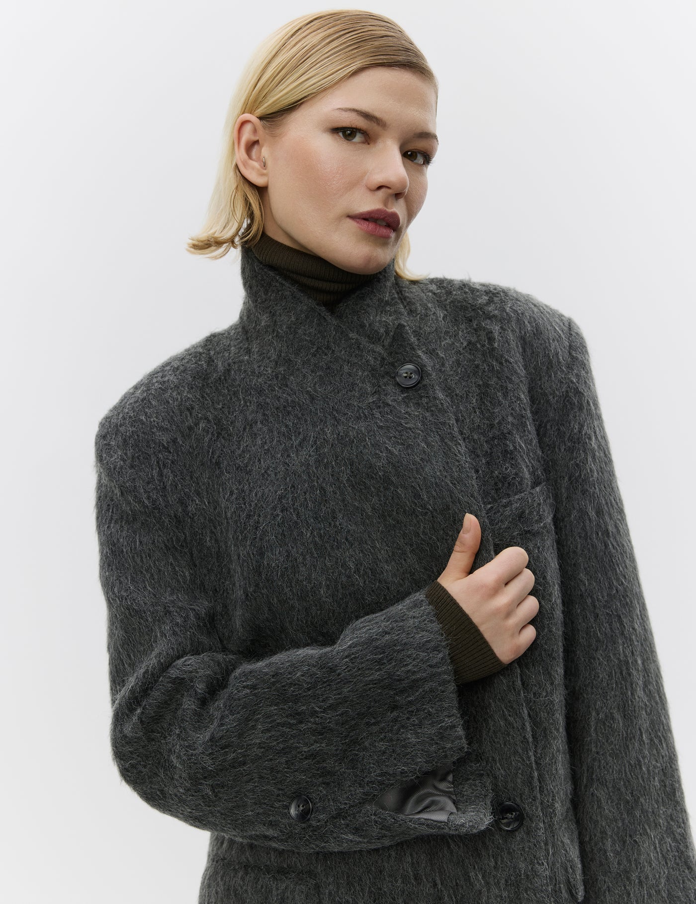 Madrid Coat Hairy Wool