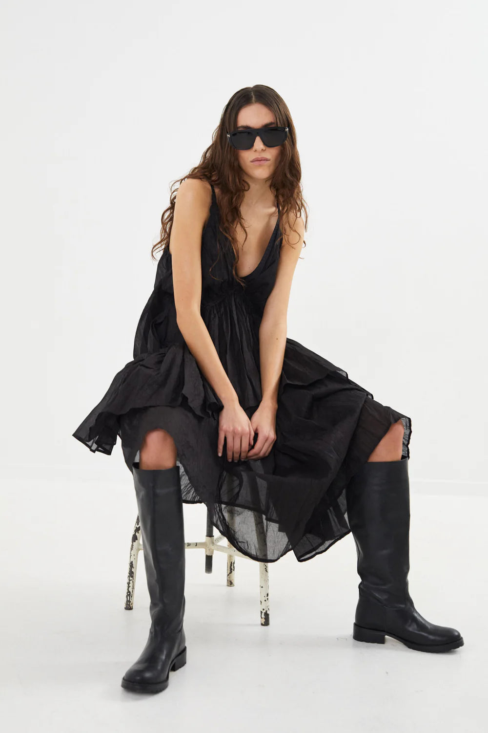 Shakira Multi Layer Dress Black